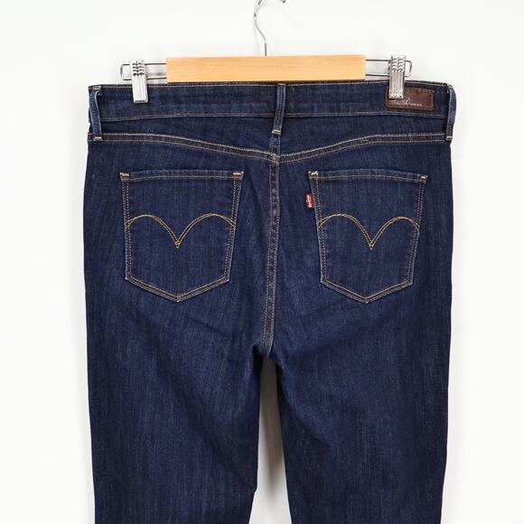 Levi's Women's 12M Demi Curve Classic Straight Leg Dark Wash Size 12 - Picture 5 of 6